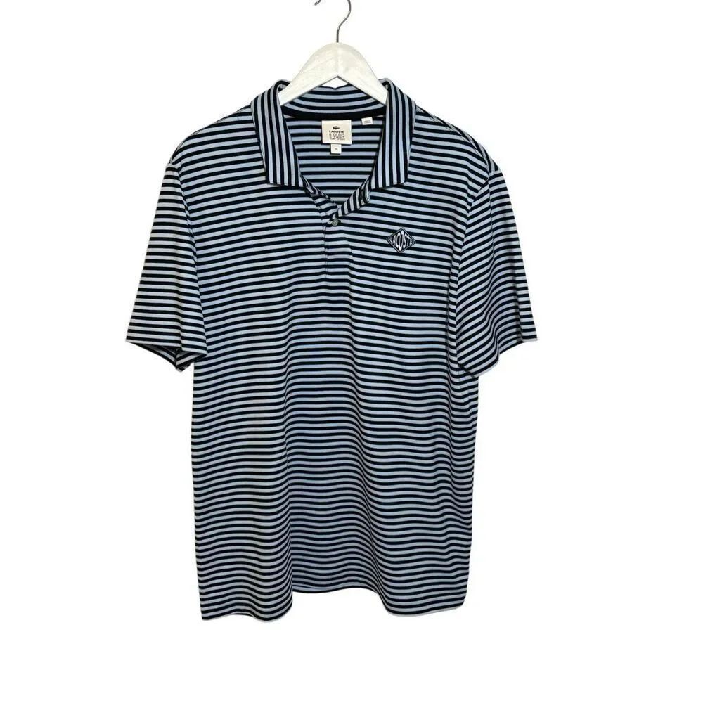 Lacoste LIVE blue striped polo shirt - 3XL